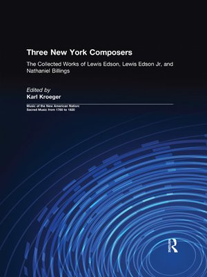 cover image of Three New York Composers